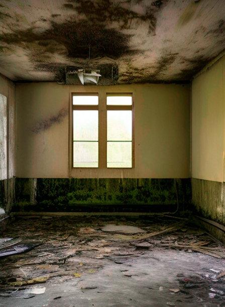 城市中的废弃房屋图片下载