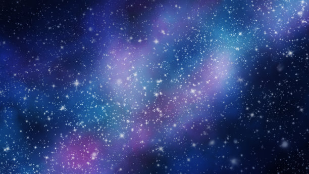 手绘水彩星空，闪闪发光的背景图片下载