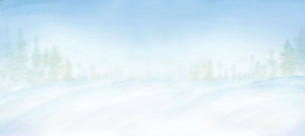 林地景观，冬日天空背景。图片下载