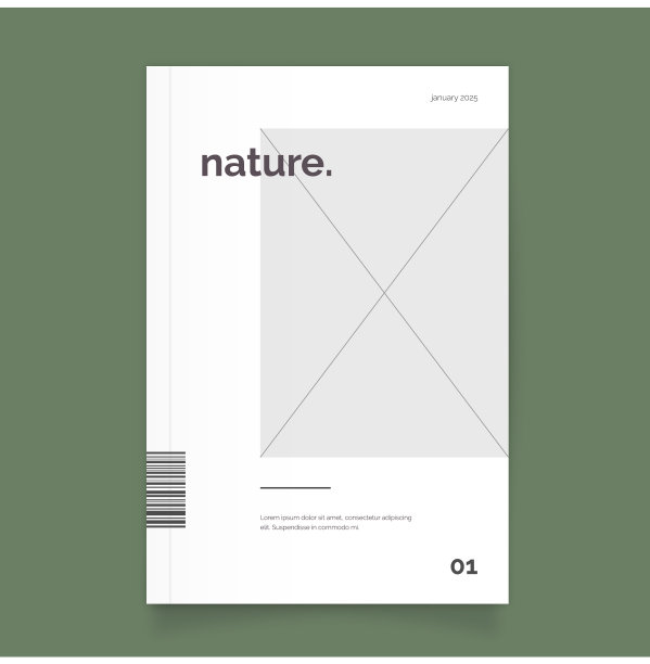 自然杂志封面模板设计图片下载