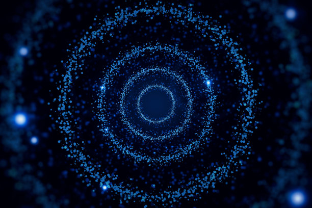 抽象的蓝色空间全息图模糊的黑暗纹理。元宇宙和网络空间概念。3 d渲染。图片下载