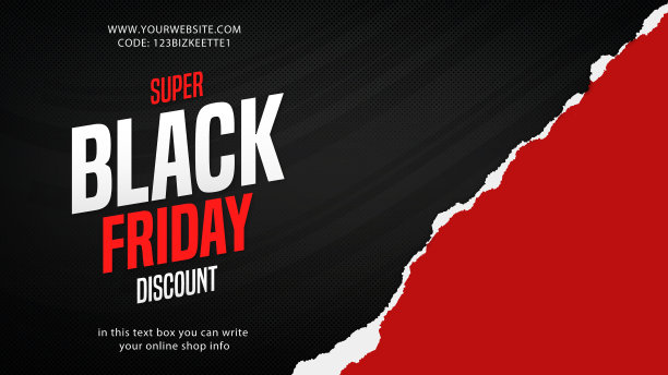 现代黑色星期五销售横幅背景与图片下载