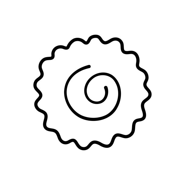 Narutomaki。kamaboko的类型。漩涡图案日式鱼茸鱼饼。日本的食物。涂鸦线条风格。孤立矢量图。图片下载