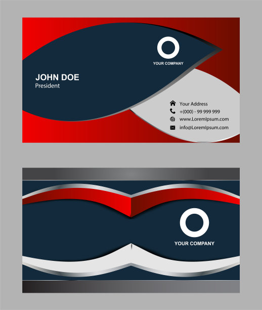 优雅抽象的矢量名片图片下载
