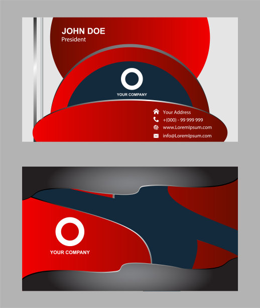 优雅抽象的矢量名片图片下载