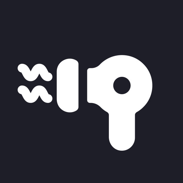 电吹风暗模式字形用户界面图标图片下载