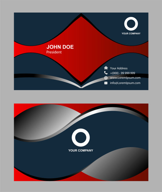 矢量抽象创意名片(套模板)图片下载