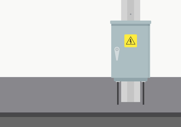 电控箱卡通矢量。文本的空闲空间。墙纸。副本的空间。开关箱。图片下载