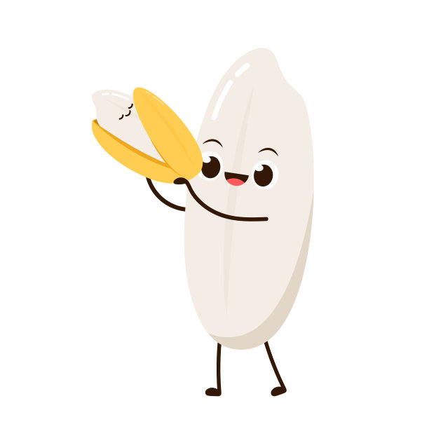 米字设计。水稻矢量在白色背景上。水稻种子。图片下载