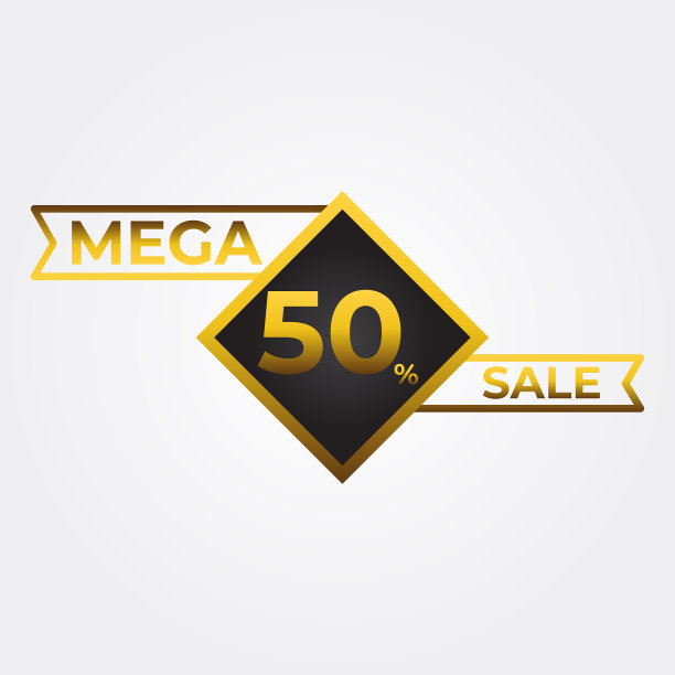 白色背景上的黄金超级销售标签图片下载