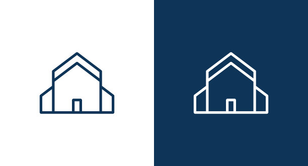 房屋轮廓图标说明孤立矢量符号符号图片下载