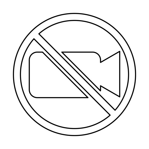 直线样式的视频限制图标图片下载