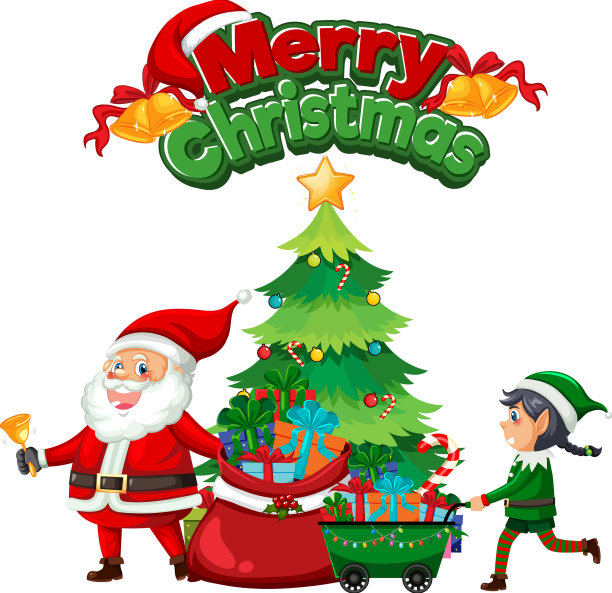 圣诞快乐的横幅或海报设计文字图片下载