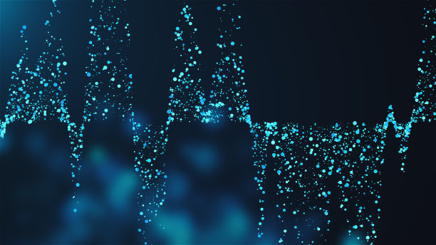 蓝色抽象粒子图片下载