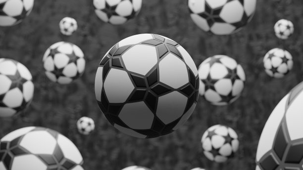 3d插图一个球的背景与星星图案和相机聚焦在中间的一个球图片下载