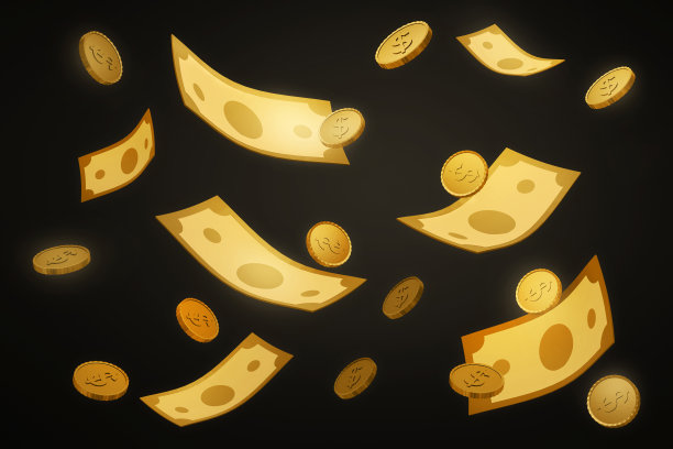 黑色背景上的金钱3d插图图片下载