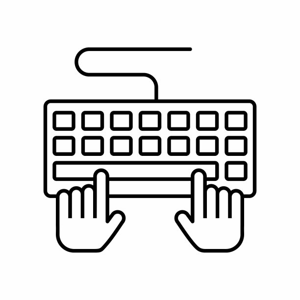 手打字键盘行图标图片下载