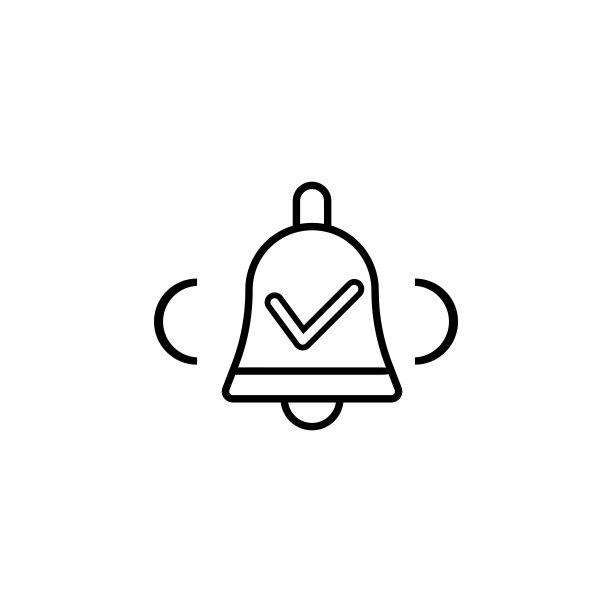 通知铃声图标在平面风格。铃声符号为您的网站设计，标志，应用程序，UI矢量EPS 10。图片下载