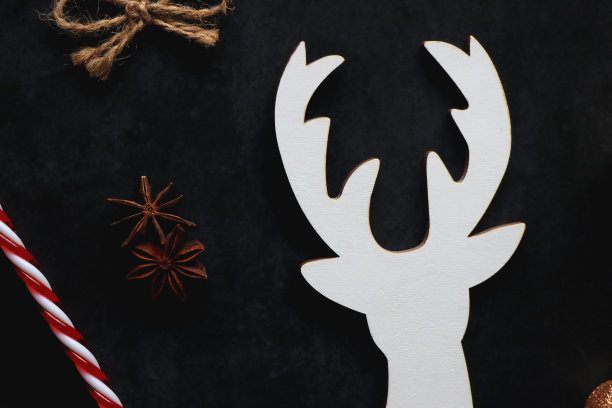 圣诞装饰，礼物和驯鹿图片下载