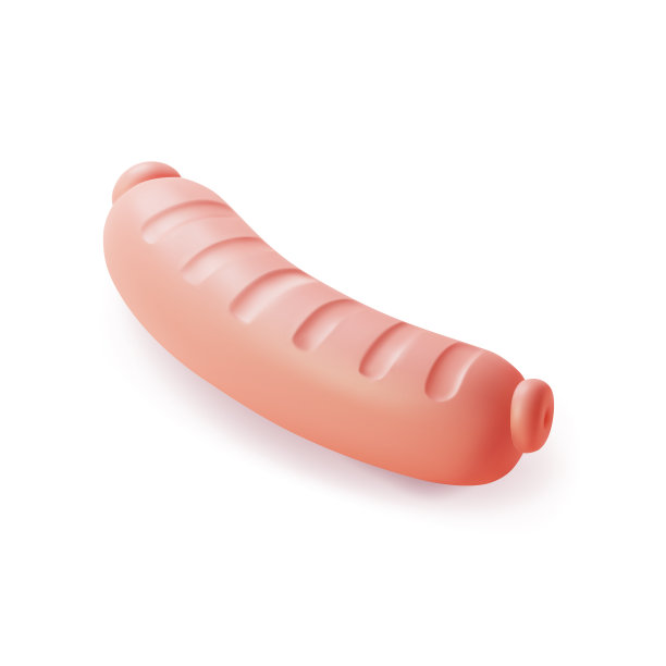 3d烤香肠橡皮泥卡通风格。向量图片下载