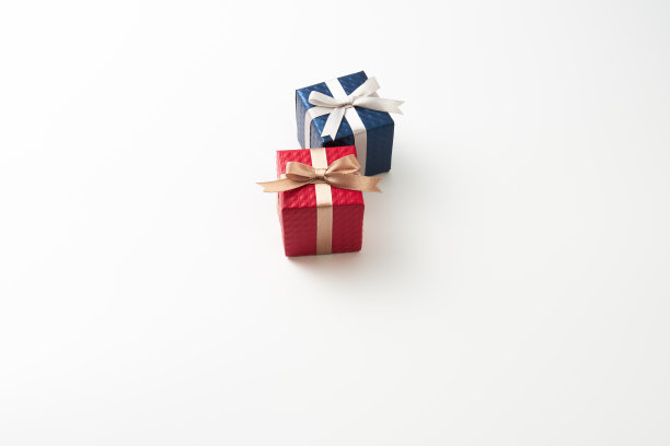 礼盒系带白色背景图片下载