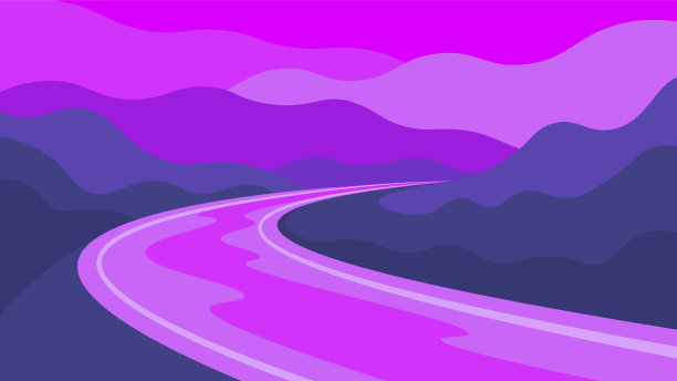 通往山区的蜿蜒道路。图片下载