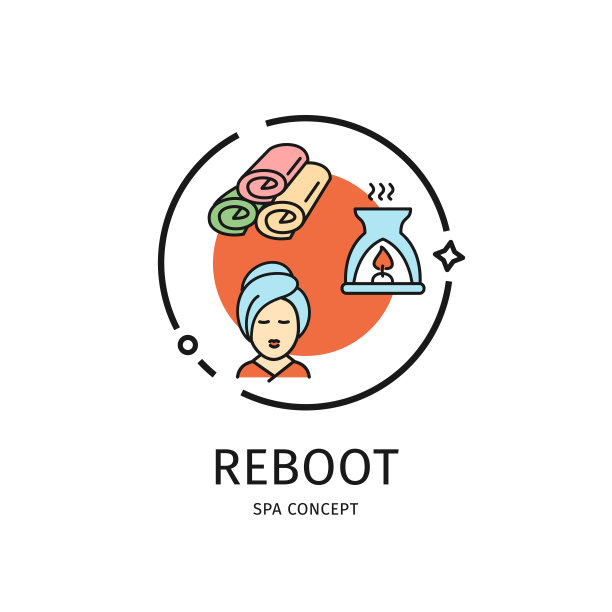 Spa细线图标概念。向量图片下载