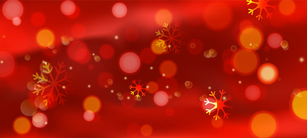 圣诞彩灯在红色背景上散焦图片下载