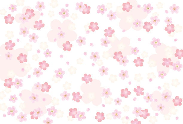 矢量背景的樱花和花瓣跳舞图片下载