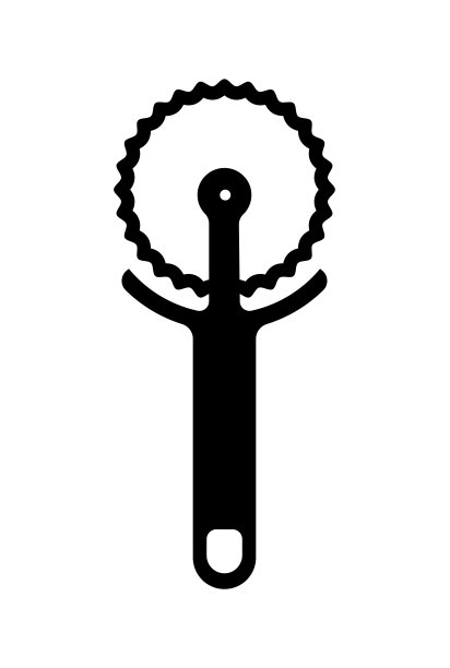 披萨刀矢量图标说明图片下载