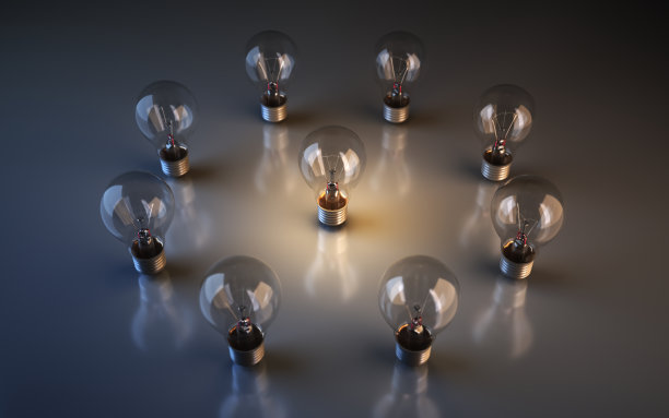 创意灯的概念等着被发现图片下载