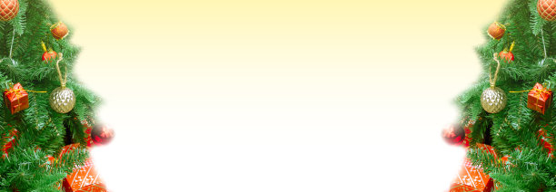 白色渐变背景装饰圣诞树图片下载