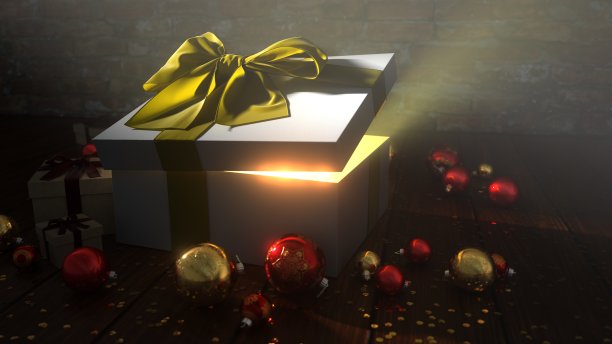 魔力彩灯圣诞横幅图片下载