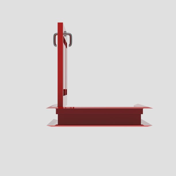 红色木门内饰插画设置不同的开闭隔离白色背景图片下载