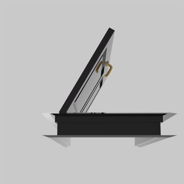 黑色木门内饰插画设置不同的开闭隔离白色背景图片下载