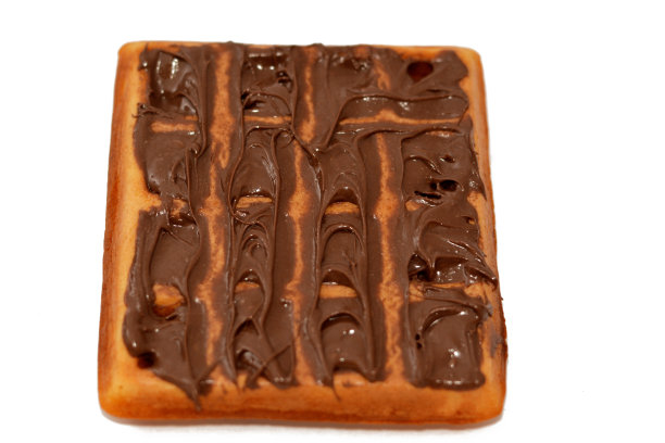 带有巧克力酱的比利时华夫饼图片下载