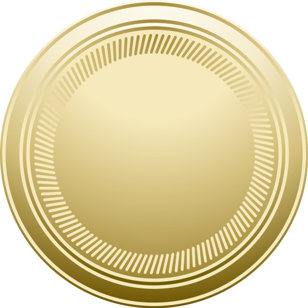 圆形金牌模型奖空白标志图片下载