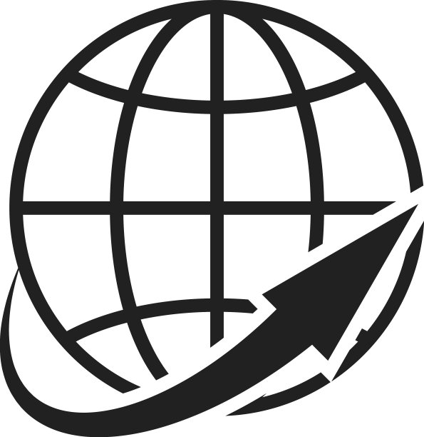 箭头环绕全球，象征全球标志图片下载