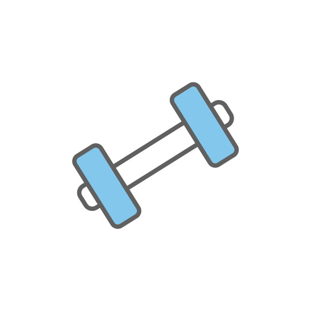 杠铃图标插图。两种色调图标风格。图标与健身、运动相关。简单的矢量设计可编辑图片下载