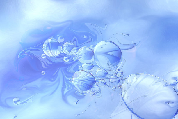 插图蓝色气泡背景图片下载