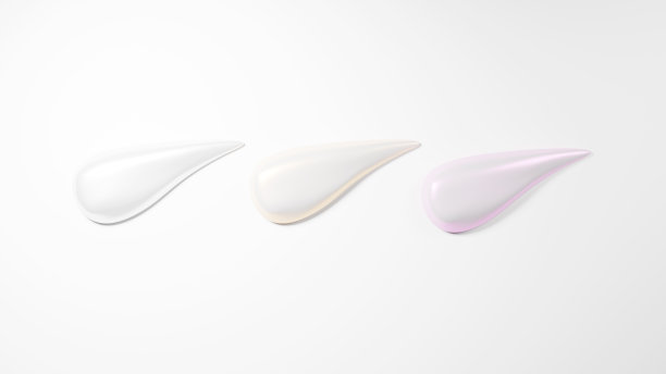 3 d演示。美容霜样品的材料。颜色样本。图片下载