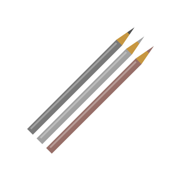 白底的三支铅笔图片下载