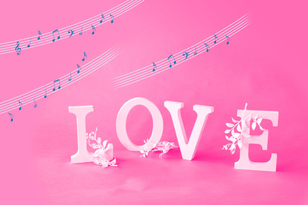 “LOVE”字和配乐图片下载