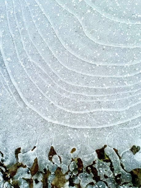 水坑里结冰的图案照片图片下载