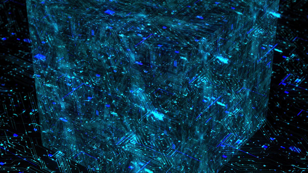 技术环境内的数字抽象处理信息，大数据概念，处理器芯片，计算过程图片下载