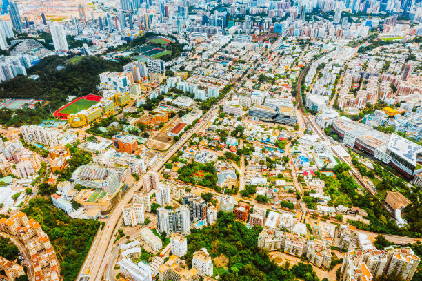 香港高层住宅鸟瞰图图片下载