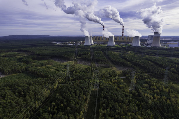 燃煤电站(鸟瞰图)图片下载