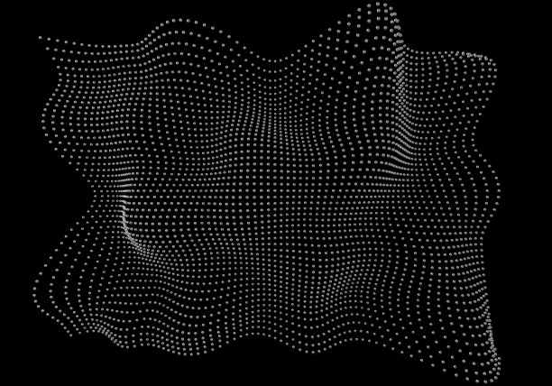 半色调图案叠加-三维抽象形状设计元素-弯曲矩形图片下载