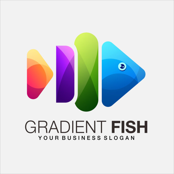 梯度鱼矢量设计插图图片下载