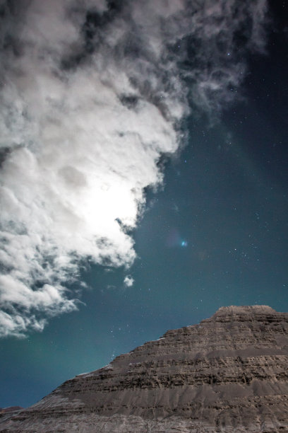 星空下的大山风景照片图片下载